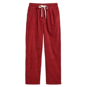 NEW| Drawstring Corduroy Wide Leg
Pants| Red Syrah | XL